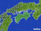 四国地方のアメダス実況(降水量)(2015年10月27日)