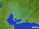 2015年10月27日の愛知県のアメダス(風向・風速)