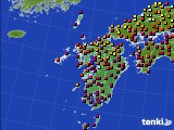 2015年10月28日の九州地方のアメダス(日照時間)