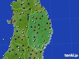 岩手県のアメダス実況(日照時間)(2015年10月28日)