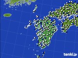 九州地方のアメダス実況(風向・風速)(2015年10月28日)