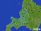 道央のアメダス実況(風向・風速)(2015年10月28日)