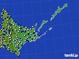 道東のアメダス実況(風向・風速)(2015年10月28日)