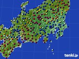 2015年10月29日の関東・甲信地方のアメダス(日照時間)