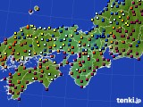 近畿地方のアメダス実況(日照時間)(2015年10月29日)