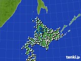 2015年10月29日の北海道地方のアメダス(気温)
