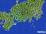 東海地方のアメダス実況(風向・風速)(2015年10月29日)
