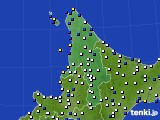 2015年10月29日の道北のアメダス(風向・風速)