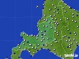 道央のアメダス実況(風向・風速)(2015年10月29日)