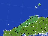 2015年10月29日の島根県のアメダス(風向・風速)