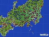 関東・甲信地方のアメダス実況(日照時間)(2015年10月30日)