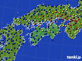 四国地方のアメダス実況(日照時間)(2015年10月30日)