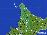 2015年10月31日の道北のアメダス(風向・風速)