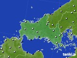 山口県のアメダス実況(風向・風速)(2015年11月02日)