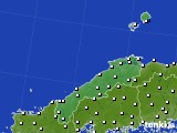 2015年11月08日の島根県のアメダス(風向・風速)