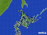 北海道地方のアメダス実況(風向・風速)(2015年11月09日)