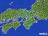 2015年11月09日の近畿地方のアメダス(風向・風速)