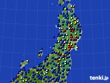 東北地方のアメダス実況(日照時間)(2015年11月10日)