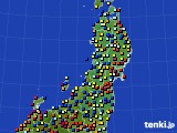 2015年11月11日の東北地方のアメダス(日照時間)