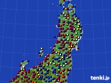2015年11月12日の東北地方のアメダス(日照時間)