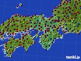 2015年11月12日の近畿地方のアメダス(日照時間)