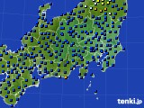 2015年11月13日の関東・甲信地方のアメダス(日照時間)
