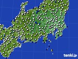 関東・甲信地方のアメダス実況(風向・風速)(2015年11月14日)