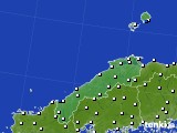 2015年11月14日の島根県のアメダス(風向・風速)