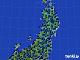 2015年11月17日の東北地方のアメダス(日照時間)