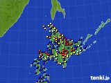北海道地方のアメダス実況(日照時間)(2015年11月18日)
