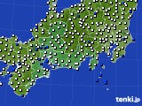 2015年11月19日の東海地方のアメダス(風向・風速)