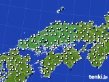 中国地方のアメダス実況(風向・風速)(2015年11月19日)