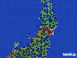 2015年11月22日の東北地方のアメダス(日照時間)