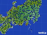 2015年11月22日の関東・甲信地方のアメダス(日照時間)