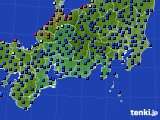 2015年11月23日の東海地方のアメダス(日照時間)