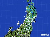 東北地方のアメダス実況(気温)(2015年11月23日)