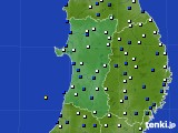 2015年11月24日の秋田県のアメダス(風向・風速)