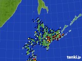 北海道地方のアメダス実況(日照時間)(2015年11月27日)
