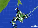 北海道地方のアメダス実況(風向・風速)(2015年11月27日)
