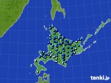 北海道地方のアメダス実況(積雪深)(2015年11月29日)