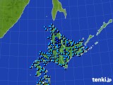 2015年11月29日の北海道地方のアメダス(気温)