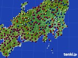2015年11月30日の関東・甲信地方のアメダス(日照時間)