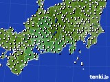 2015年11月30日の東海地方のアメダス(風向・風速)