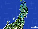 2015年12月01日の東北地方のアメダス(気温)