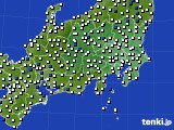 関東・甲信地方のアメダス実況(風向・風速)(2015年12月01日)