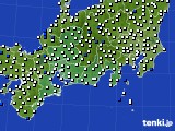 2015年12月02日の東海地方のアメダス(風向・風速)