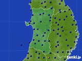 2015年12月03日の秋田県のアメダス(日照時間)