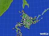 北海道地方のアメダス実況(風向・風速)(2015年12月03日)