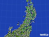 東北地方のアメダス実況(風向・風速)(2015年12月03日)