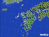 2015年12月03日の九州地方のアメダス(風向・風速)